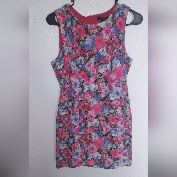 Forever 21 Floral Shift Dress Size L - Picture 5 of 9